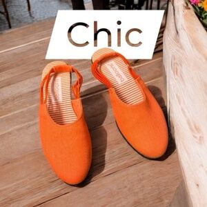 Balloons, Woman,Comfortable Canvas Shoes,Orange,Sz 5,Ballerina Style,Open Heel.!